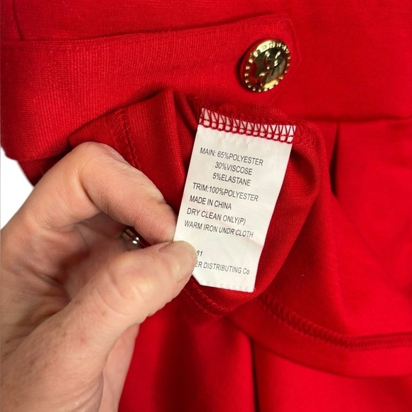 HI THERE from Karen Walker Red Sleeveless Pleated A-Line Dress Size US 10 - Picture 9 of 15